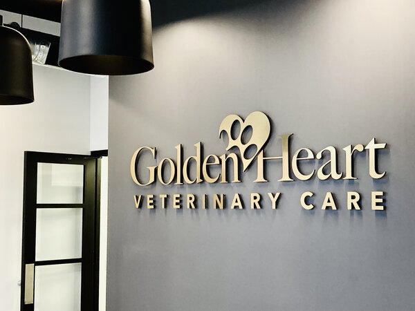 Acrylic Letter Signs of Golden Heart made by Envision Orlando