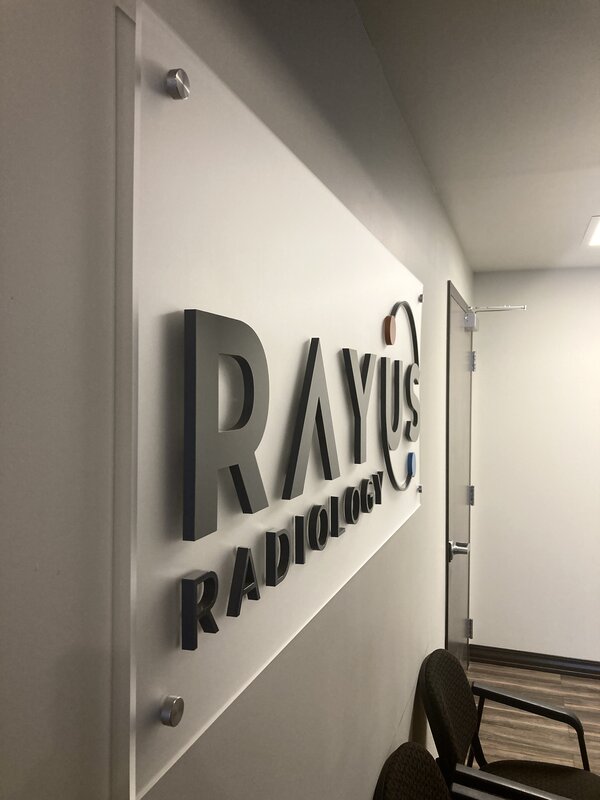 Acrylic Lobby Signs of Rayus Printed by Envision Orlando in Orlando, FL